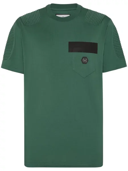 Tricou Philipp Plein cu aplicații verde