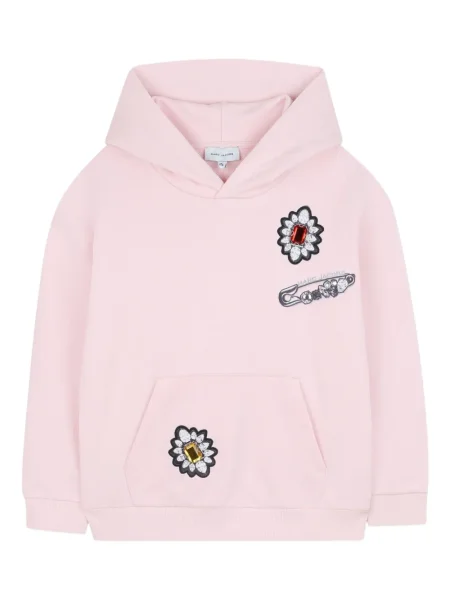 Dětska mikina s kapucí Marc Jacobs růžová