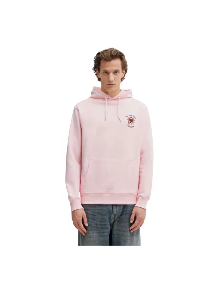 Drôle de Monsieur bluza Hoodie Slogan Rose różowa