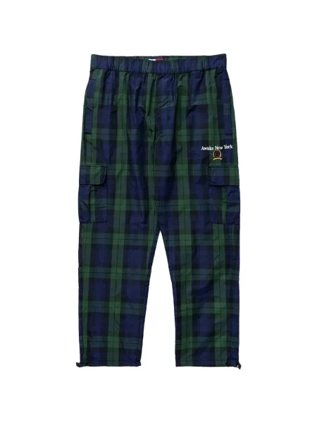 Pantaloni cargo Awake Ny în carouri alergare albastru