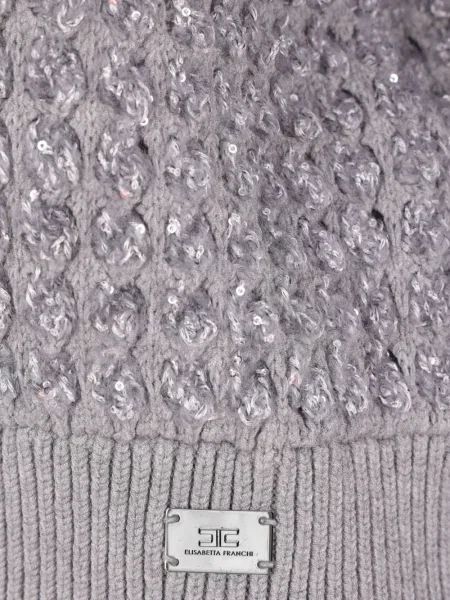 Pulover Elisabetta Franchi cu paiete gri