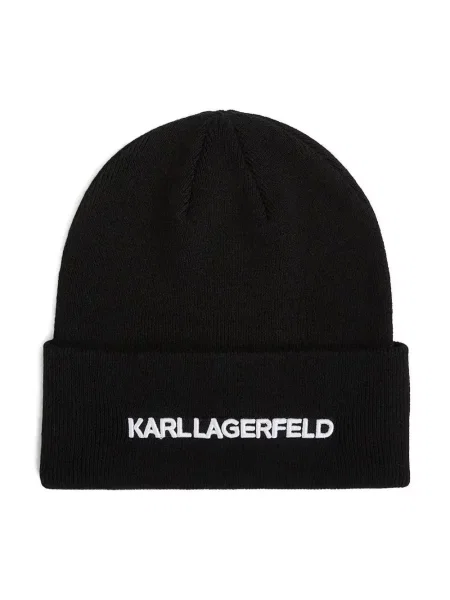 Căciulă Karl Lagerfeld cu broderie negru