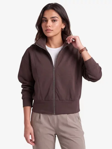 Tommy Life Mikina Sweatshirts tmavě hnědá