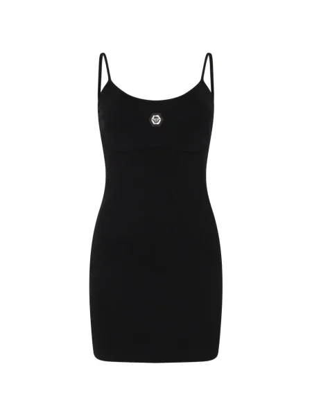 Rochie mini Philipp Plein de cristal de costum negru