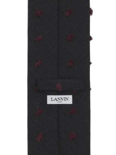 Cravată Lanvin cu buline negru