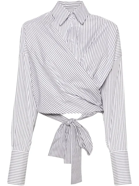 Koszula Viktor & Rolf o krotszym kroju kopertowa szara