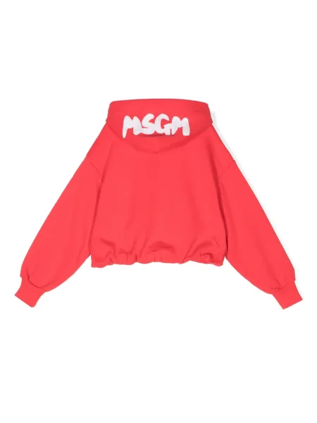 Bluza z kapturem dziecięca Msgm czerwona
