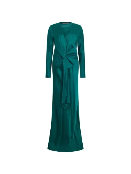 Cu centură rochie maxi Alberta Ferretti verde