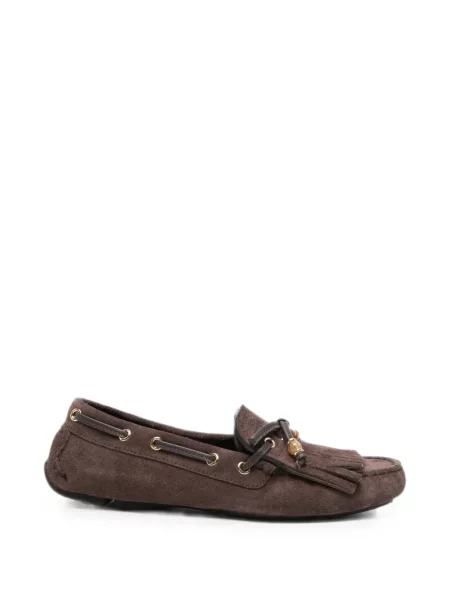Pantofi loafer Jimmy Choo cu franjuri maro