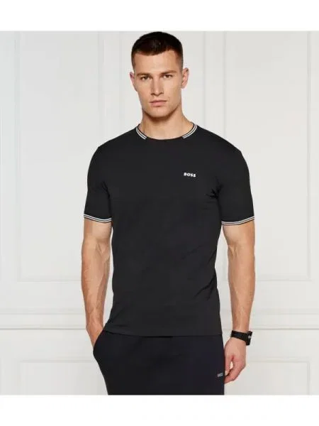 BOSS GREEN Tricou Taul | stretch negru