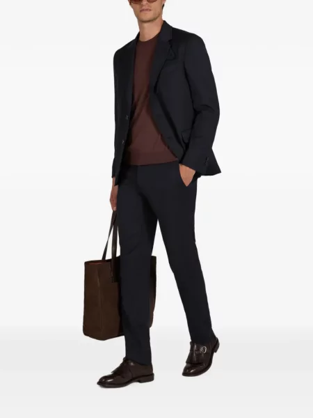 Pantaloni Slowear din țesătură twill gri