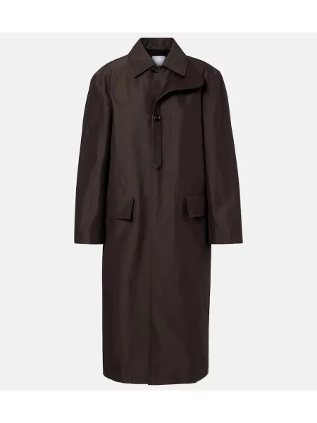Trenci Bottega Veneta din piele maro