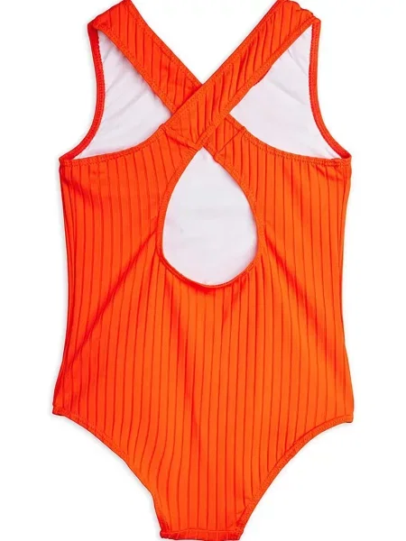 Mini Rodini jednodílné plavky dětské Society oranžové