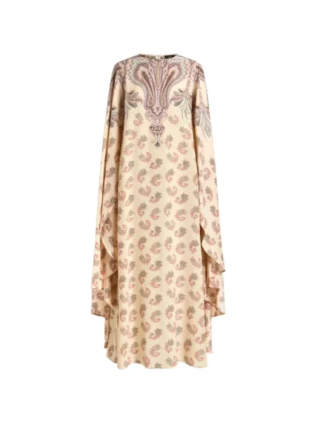 Rochie Etro de mătase cu imagine de costum