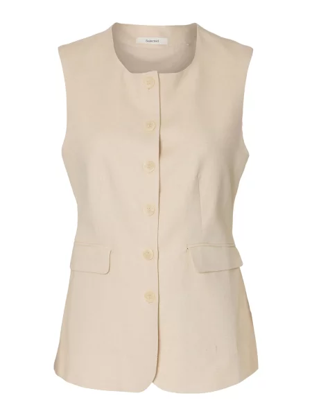 SELECTED Vestă SLFILUNA nisipiu