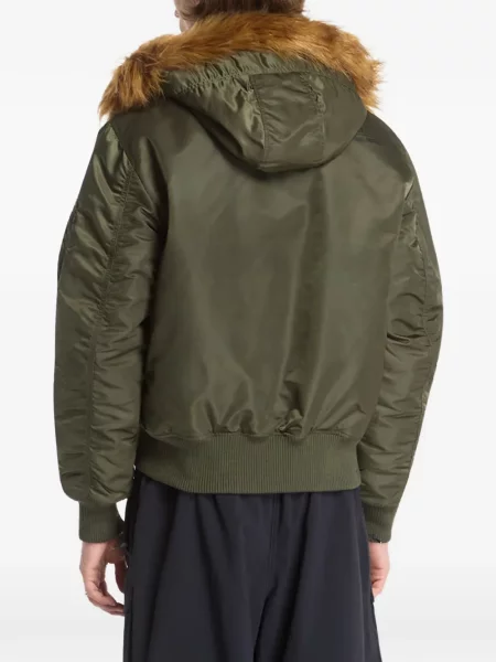 Geacă bomber Alpha Industries cu blană verde
