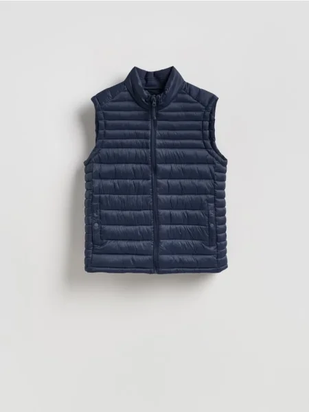 Reserved Pikowana kamizelka granatowy