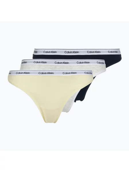 Стрінги Calvin Klein Thong 3 пари shoreline/snow heather/pear sorbe