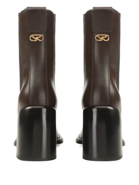 Botine chelsea Sergio Rossi din piele maro