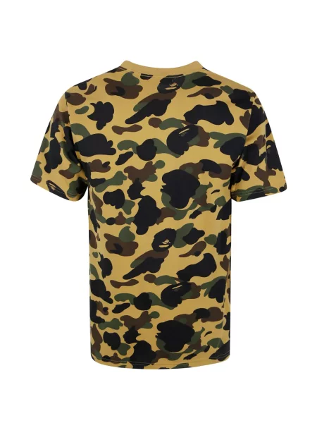 Tricou A Bathing Ape® cu imagine cu model camuflaj galben