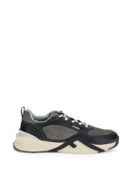 Sneakerși Fendi din piele albastru
