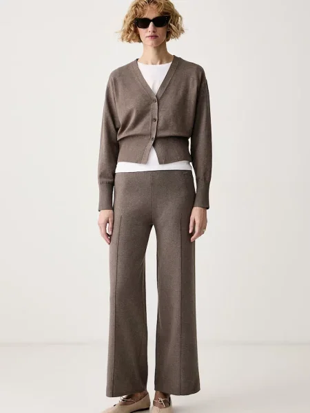 Calvin Klein cardigan pentru femei cu vâscoză maro