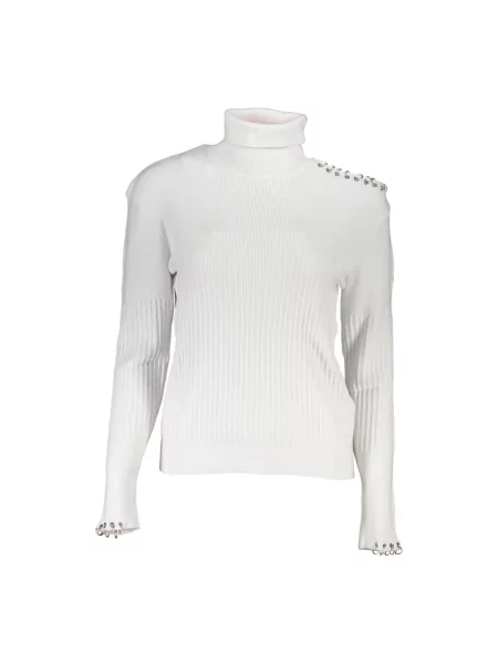 Golf Patrizia Pepe z długim rękawem elegancki biały