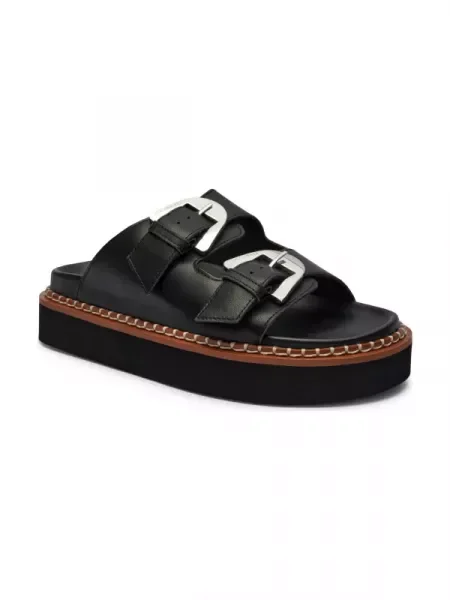 Coccinelle De piele șlapi MAGALU negru