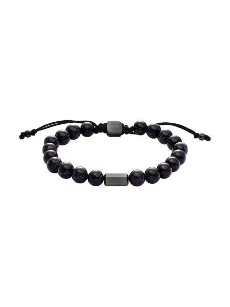 Гривна с естествени камъни Fossil тъмносиньо