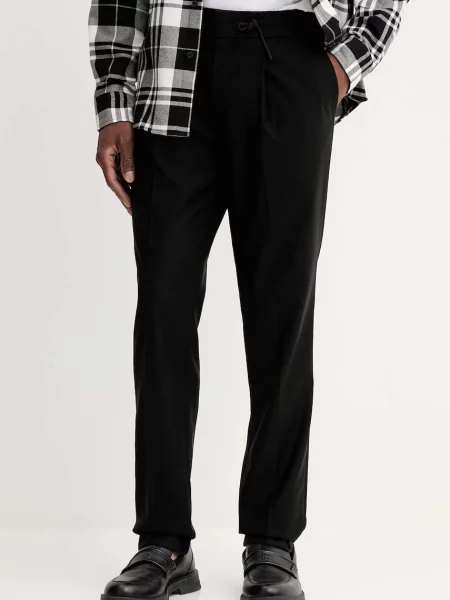 HUGO pantaloni drept negru