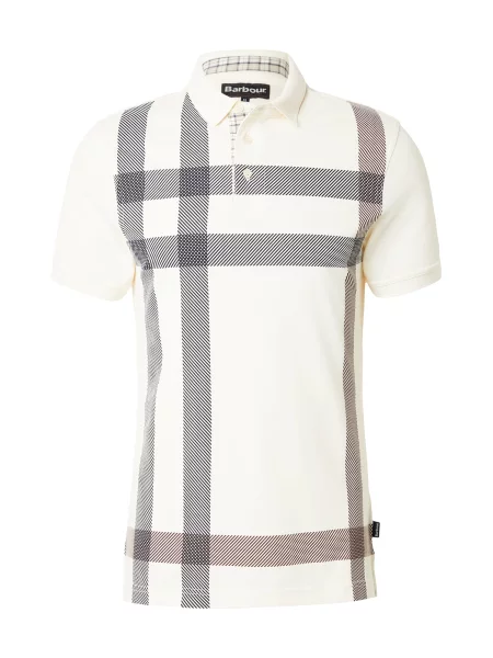 Barbour Póló Blaine sötét barna / fekete fehér
