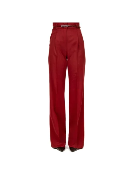 Spodnie Max Mara Studio wełniane czerwone