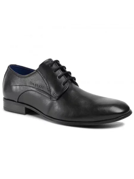 Buty derby ze skóry model ‘Mattia’ Bugatti czarny