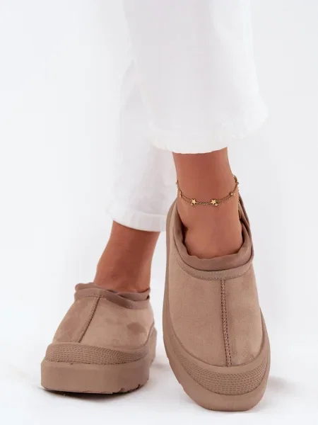 Škornji za sneg Boto s platformo bež