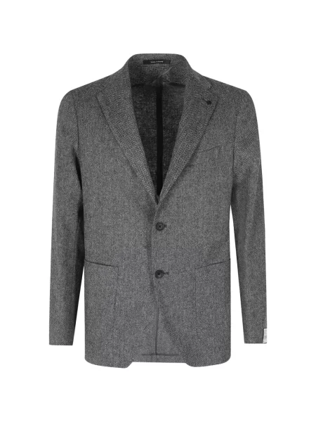 Sacou Tagliatore cu model herringbone gri
