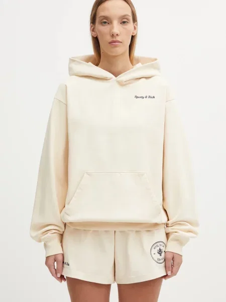 Μπλούζα Sporty & Rich Eden Crest Embroidered με κουκούλα μπεζ