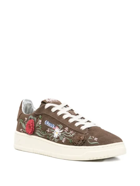Sneakerși Autry cu model floral maro
