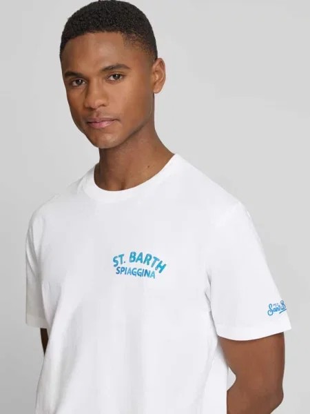 T-shirt z nadrukami logo model PORTLAND' Mc2 Saint Barth biała