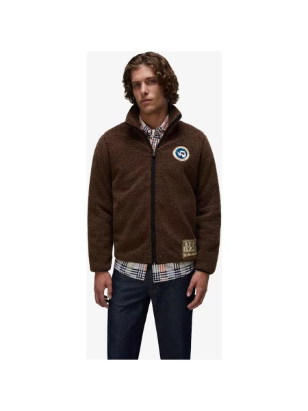 Polar Napapijri Archive Fleece Full Zip XS brązowy