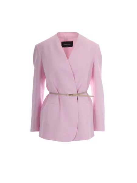 Lniana lniana marynarka Fabiana Filippi różowa