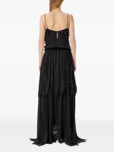 Rochie maxi Blumarine din dantelă negru