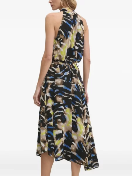 Rochie Dkny cu imagine cu imprimeu abstract de costum negru