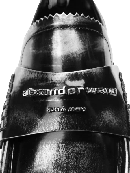 Pantofi loafer Alexander Wang cu autograf negru