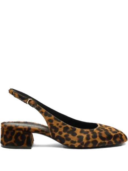 Pantofi cu toc Stuart Weitzman cu model leopard slingback maro
