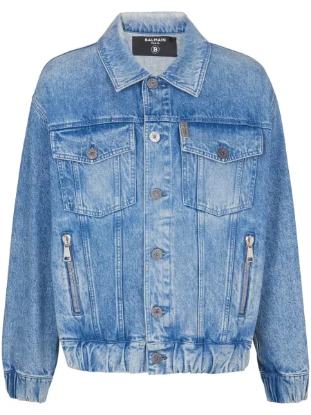 Geacă de blugi Balmain albastru