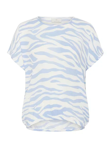 Kaffe Bluză Amber albastru deschis alb