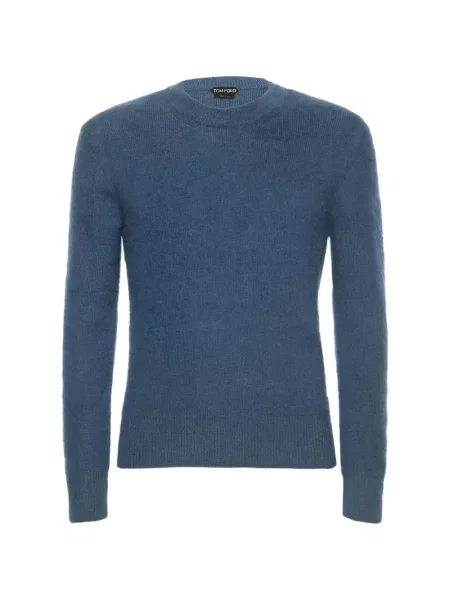 Дълго пуловер Tom Ford синьо