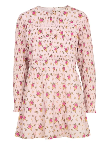 Rochie Antik Batik cu model floral cu imagine de costum roz
