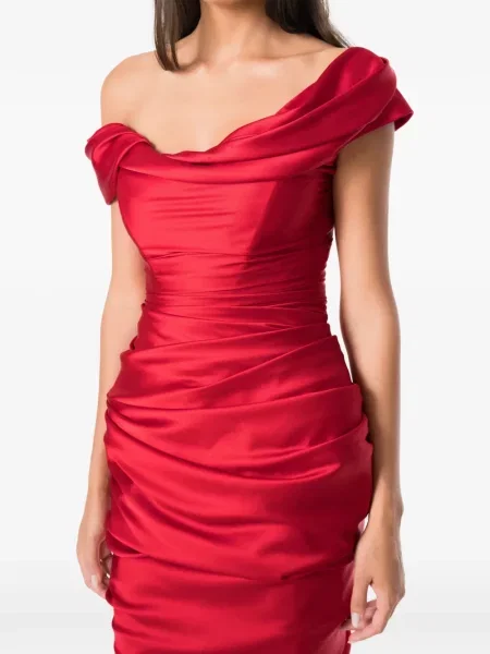 Rochie maxi Norina St drapată roșu
