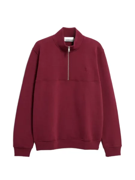 Pulover Armedangels din fleece roșu